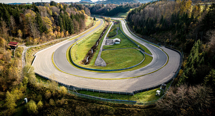 Die Fahrstrecke beim Hotel am Salzburgring